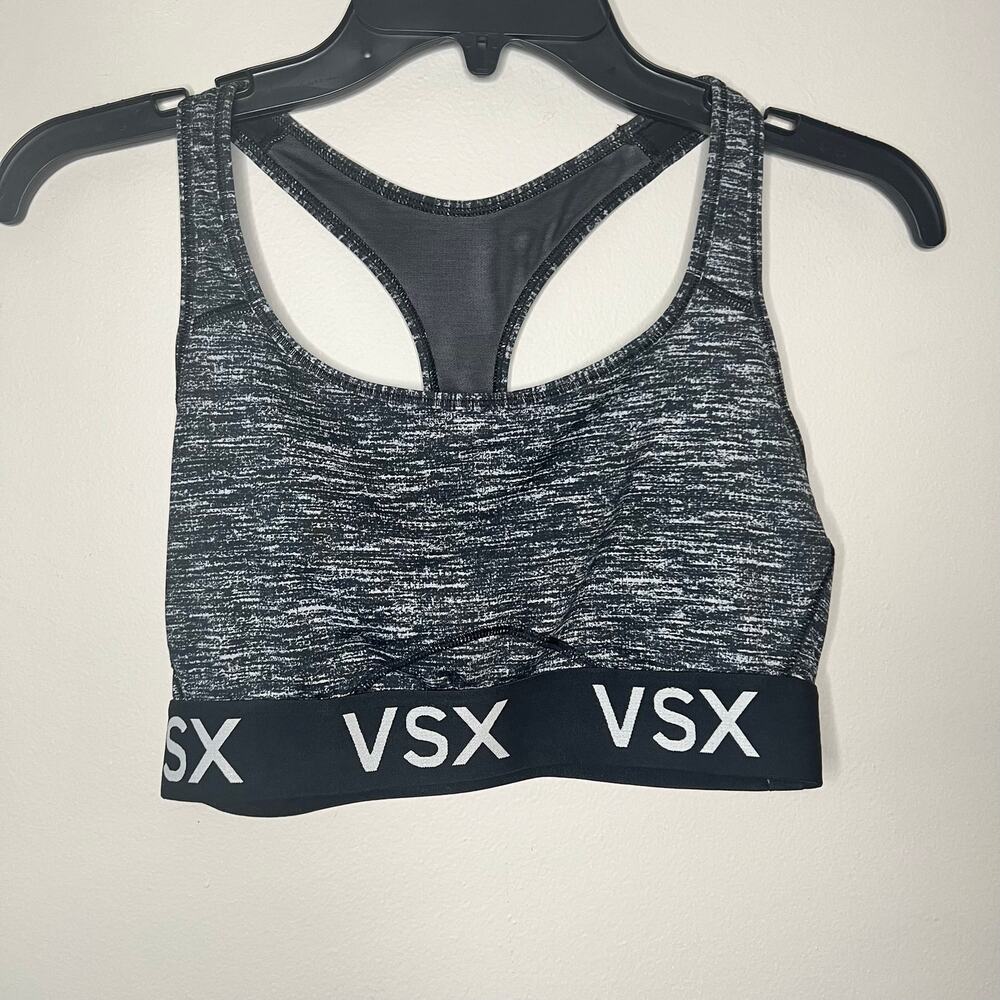 VSX Sport heather black gray racerback sports bra Size Medium